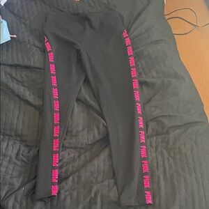 Black PINK Leggings with Pink Accents